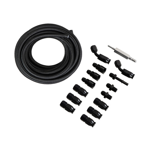 Car Modification PTFE Material 7.6M Nylon Braid Fuel Hose AN6 Fuel Hose Connector Installation Rod Kit
