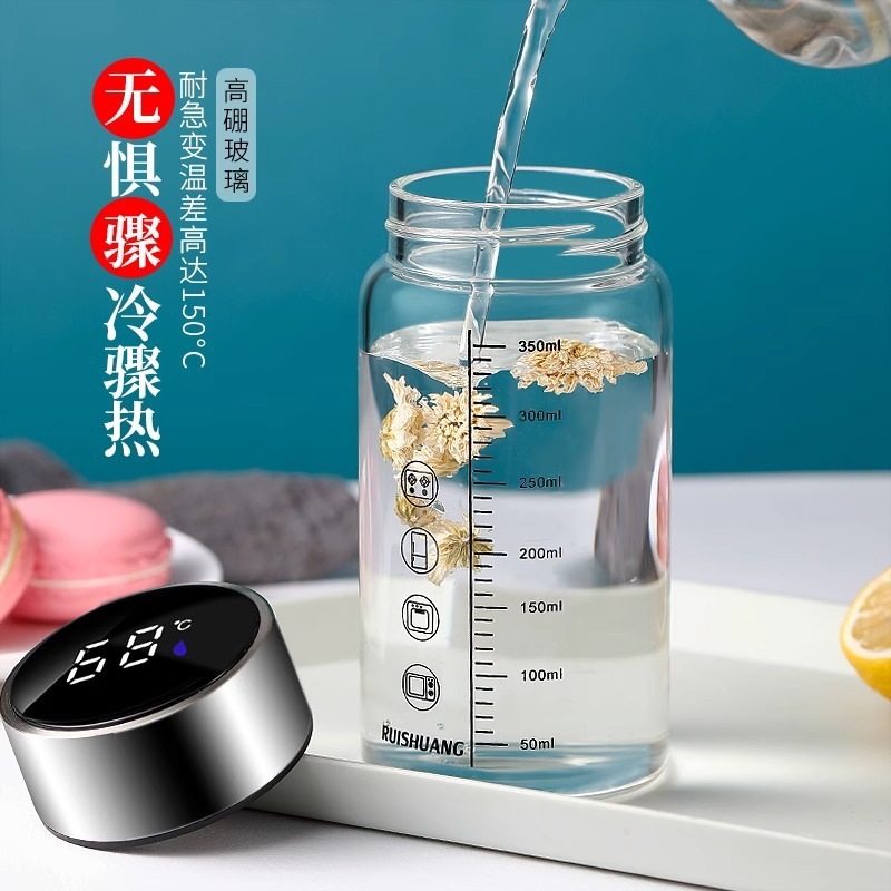 加热水杯牛奶杯便携外带玻璃杯刻度杯早餐杯豆浆杯家用杯子微波炉 日用餐厨饮具厂家批发实拍图