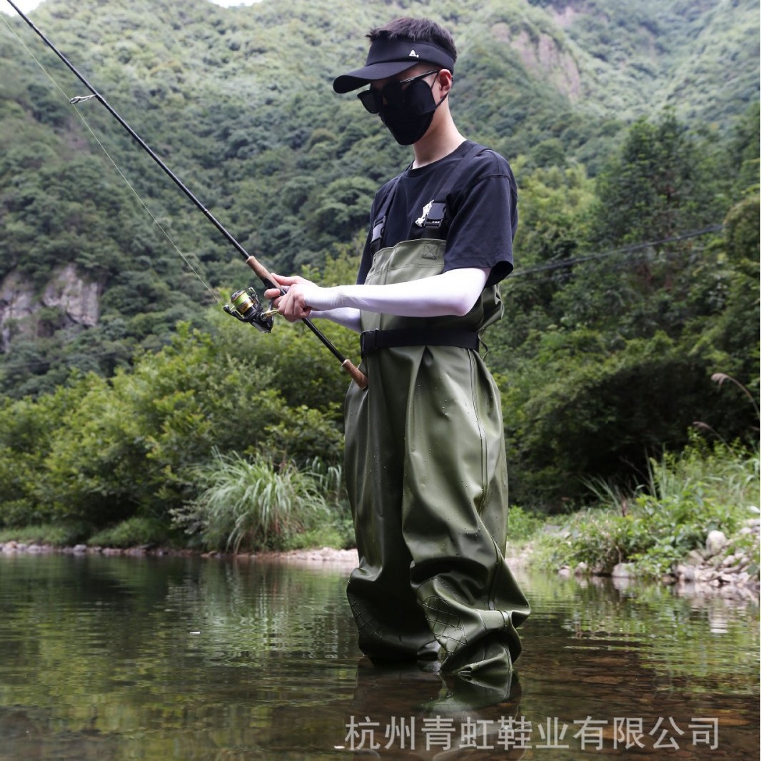 Wading Pants, Wading Pants, Fishing Gear, Fishing Clothes, Seawater Pants, Fly Fishing, Stream Fishing, Half-Body One-Piece Waterproof and Thickened