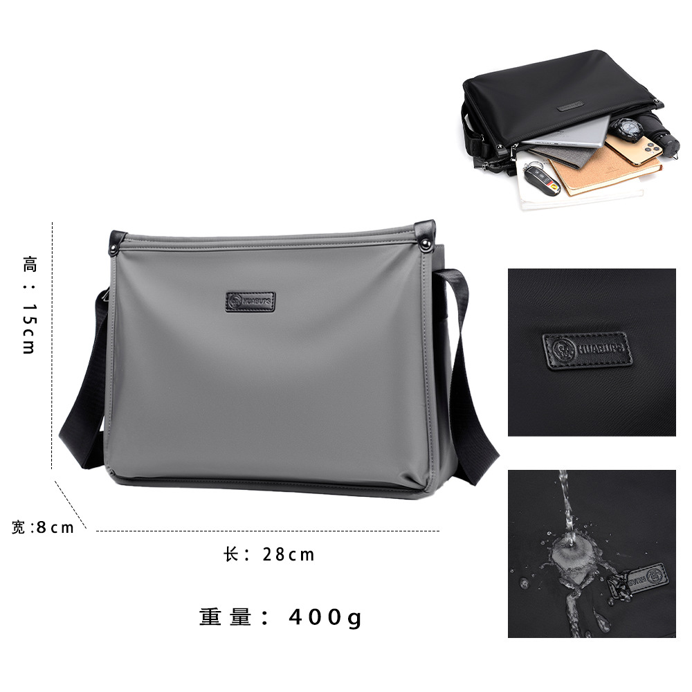 Solo bolso de hombro de los hombres nueva moda simple negocio mochila casual documento bolsa de mensajero multifuncional mochila impermeable estilo coreano