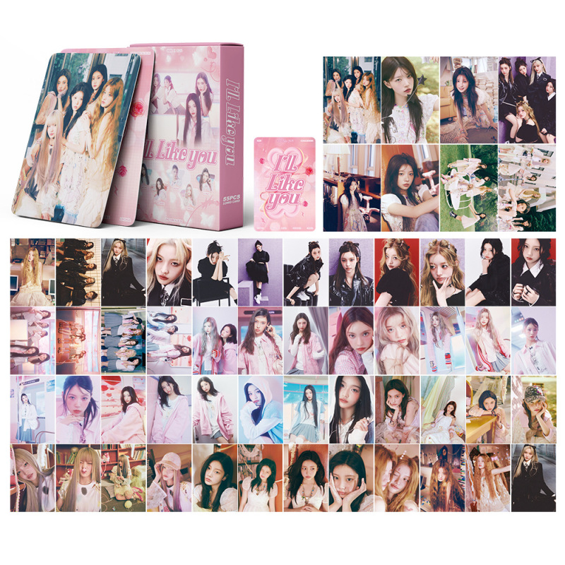 in stock 55pcs ILLIT Women's Group Peripheral LOMO Card I 'LL LIKE YOU New Album Photo Card