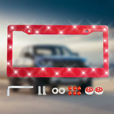 License plate holder/license plate holder Nations General Diamond Car License - single-piece-red