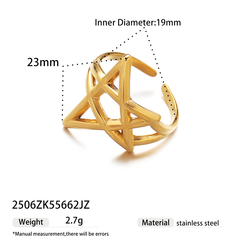 Tina Europa y los Estados Unidos transfronterizos nariz de cerdo modelado pulsera de dedos incrustado con perlas pentagrama amor anillo joyas al por mayor