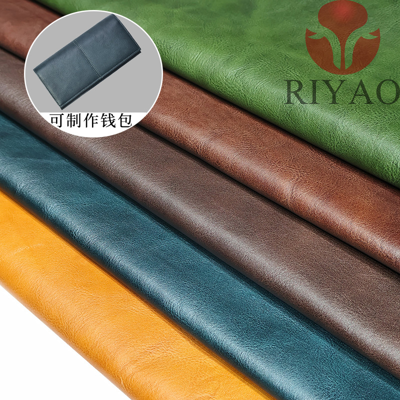 工厂直销彩色头层牛皮植鞣皮油蜡皮树膏摔纹皮家私箱包通用皮革