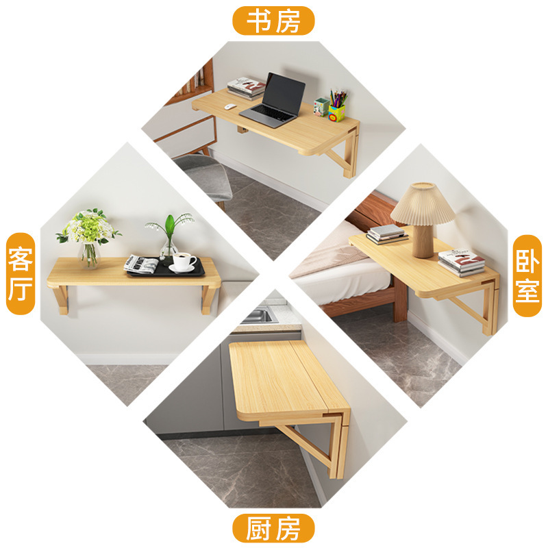 Mesa plegable colgada en la pared tabla colgada en la pared tabla plegable estante de almacenamiento de cocina tabla de almacenamiento de cabecera plegable tabla