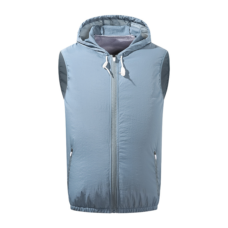 Verano ventilador de refrigeración ropa con capucha sin mangas chaleco ventilador de refrigeración ropa chaleco ventilador de Carga inteligente de refrigeración ropa de trabajo