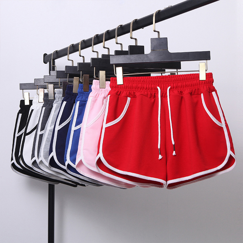 Sports shorts women's summer loose plus size chubby girl wide leg hot pants South Korea student High waist casual home pajama pants outer wear