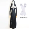 Dress, white gloves