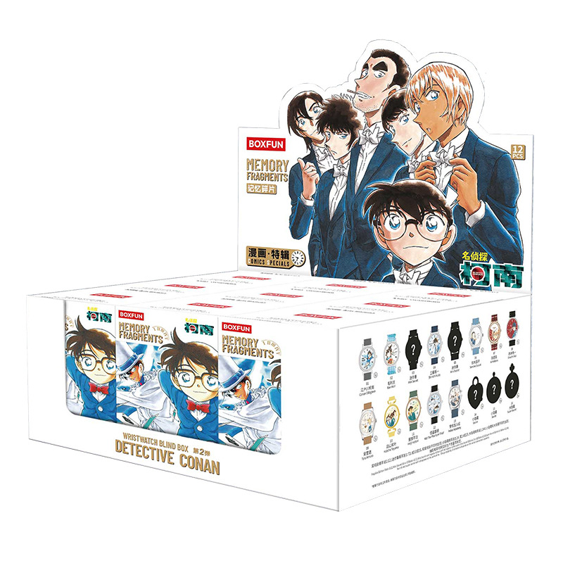 Detective Conan Snoop Crayon nuevo pequeño reloj sorpresa caja ciega estudiantes lindos fumadores ciegos