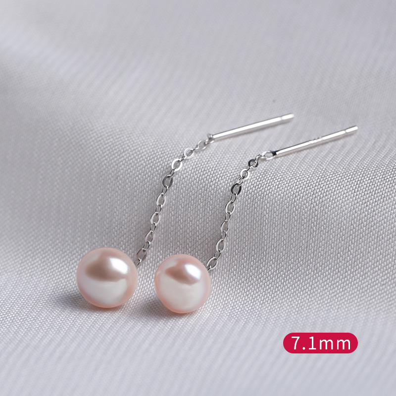 S925 pendientes de perlas de agua dulce de plata esterlina para las mujeres 2022 nuevos pendientes de moda simple temperamento pendientes joyería del oído