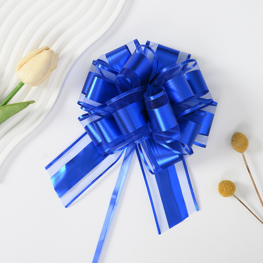 Comercio exterior transfronterizo 50 color metálico mate ajuste de nieve bola de flores regalo de Navidad embalaje de flores tiradas cinta de color