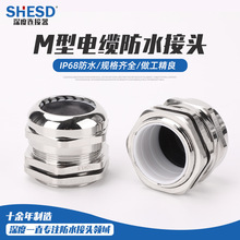 M型電纜防水接頭304不銹鋼格蘭頭鎖頭金屬IP68認證戶外電纜線電線