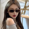 Brand retro square sunglasses, 2023 collection, European style, simple and elegant design