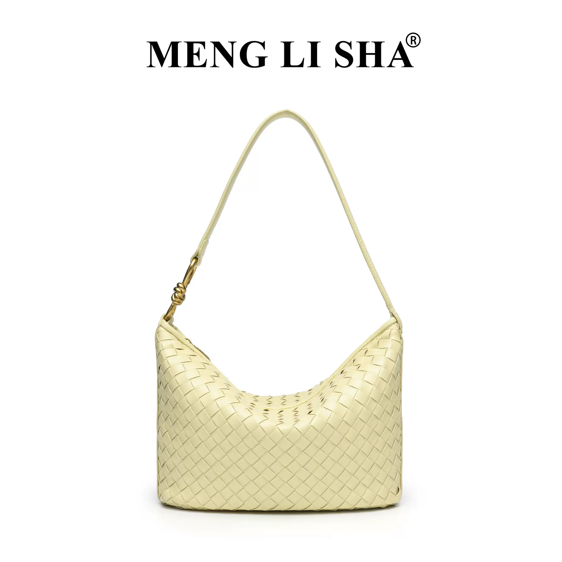 新款小众高级感手工编织单肩斜挎饭盒包女潮流通勤休闲百搭手提包