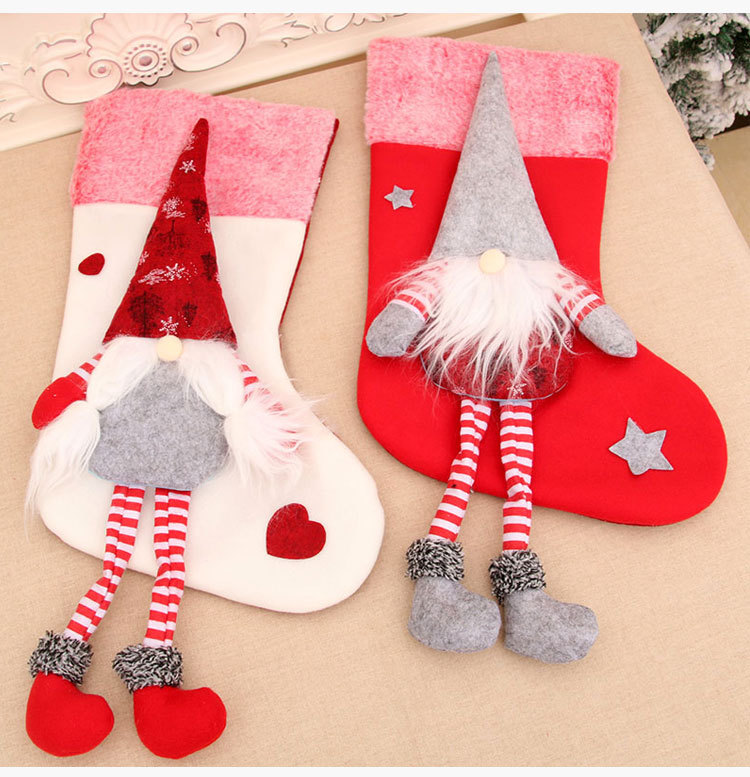 Cartoon Legs Plush Faceless Old Man Christmas Socks Wholesale Nihaojewelry display picture 9