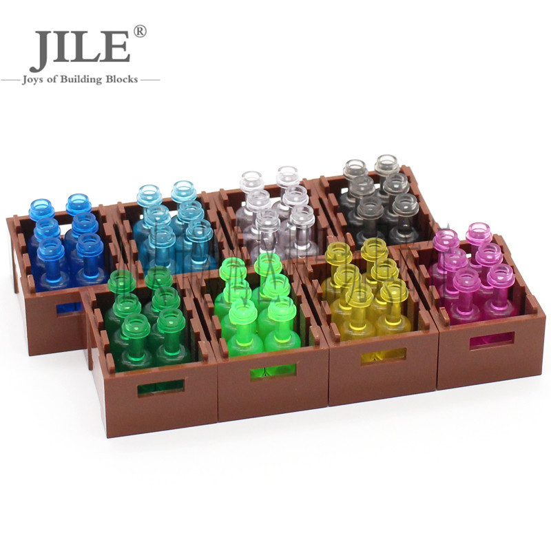 MOC small particle building block accessories 95228 1*1*2 wine bottle bottle jar wine glass floating bottle