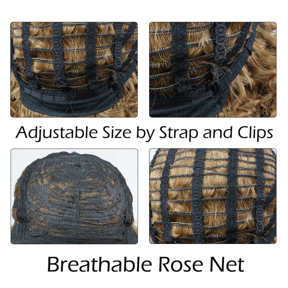 Wholesale chemical fiber wig wig afro kinky curly African afro full bangs machine-made hair wig_voghion.com