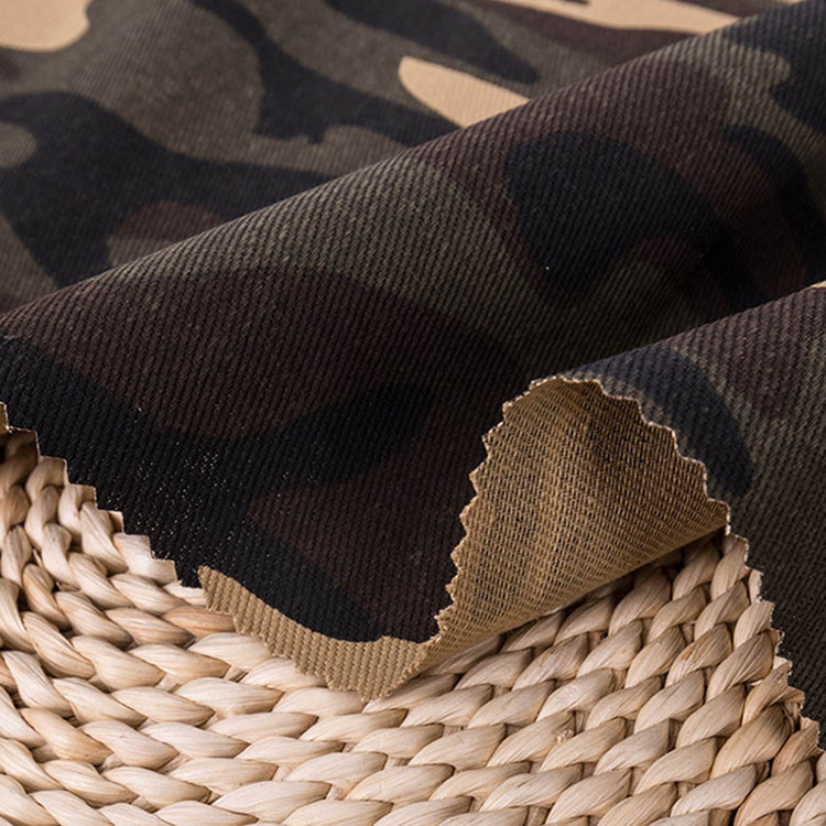 Impresión tejida 230gsm 100% algodón uniforme tela de camuflaje