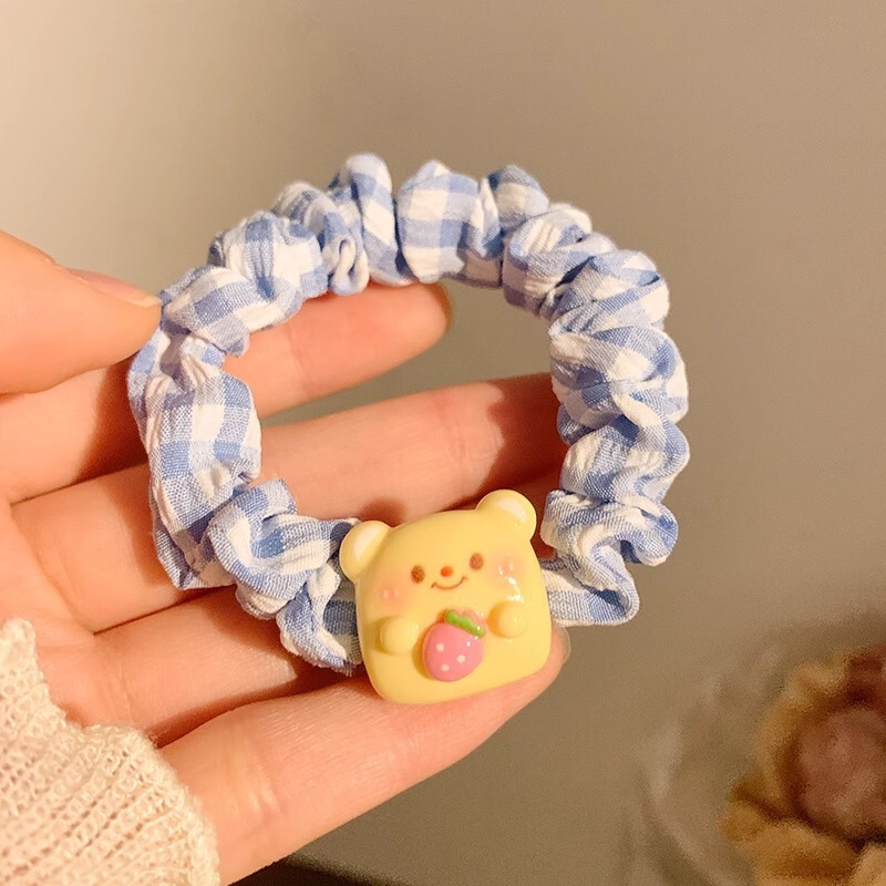黄油果酱~可爱小熊小肠发圈女高级感皮筋头绳发饰头饰大肠圈发圈|undefined