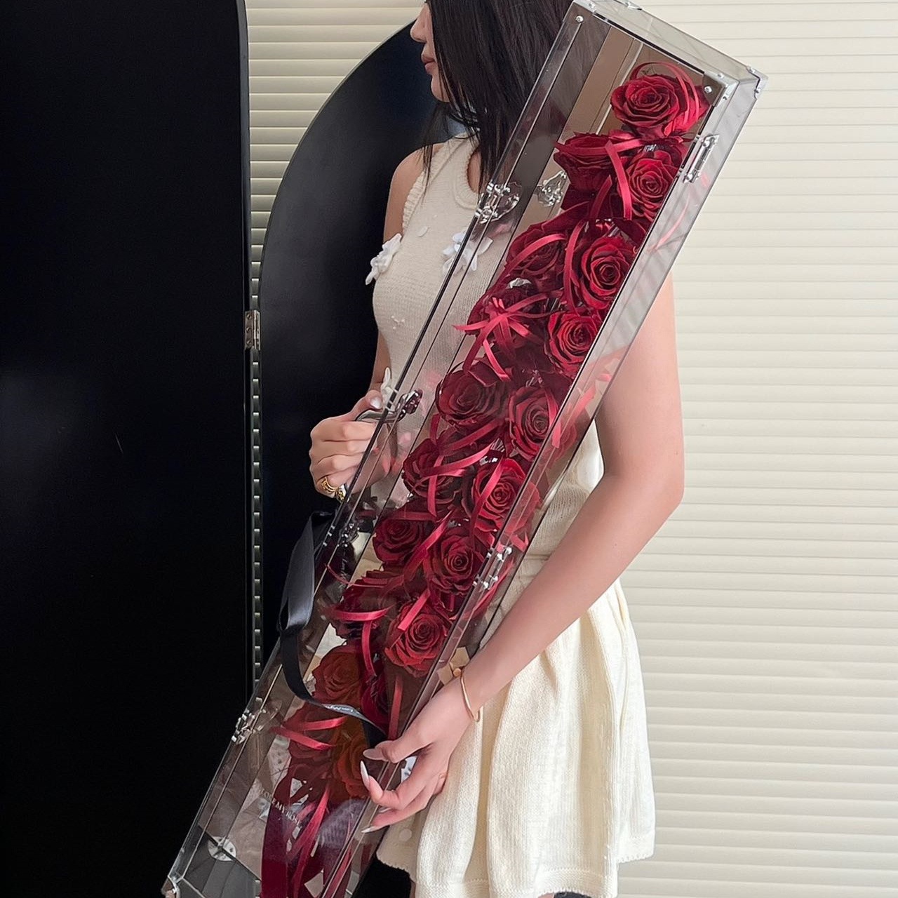 레드 로즈 설탕에 절인 산사나무 1m 꽃다발