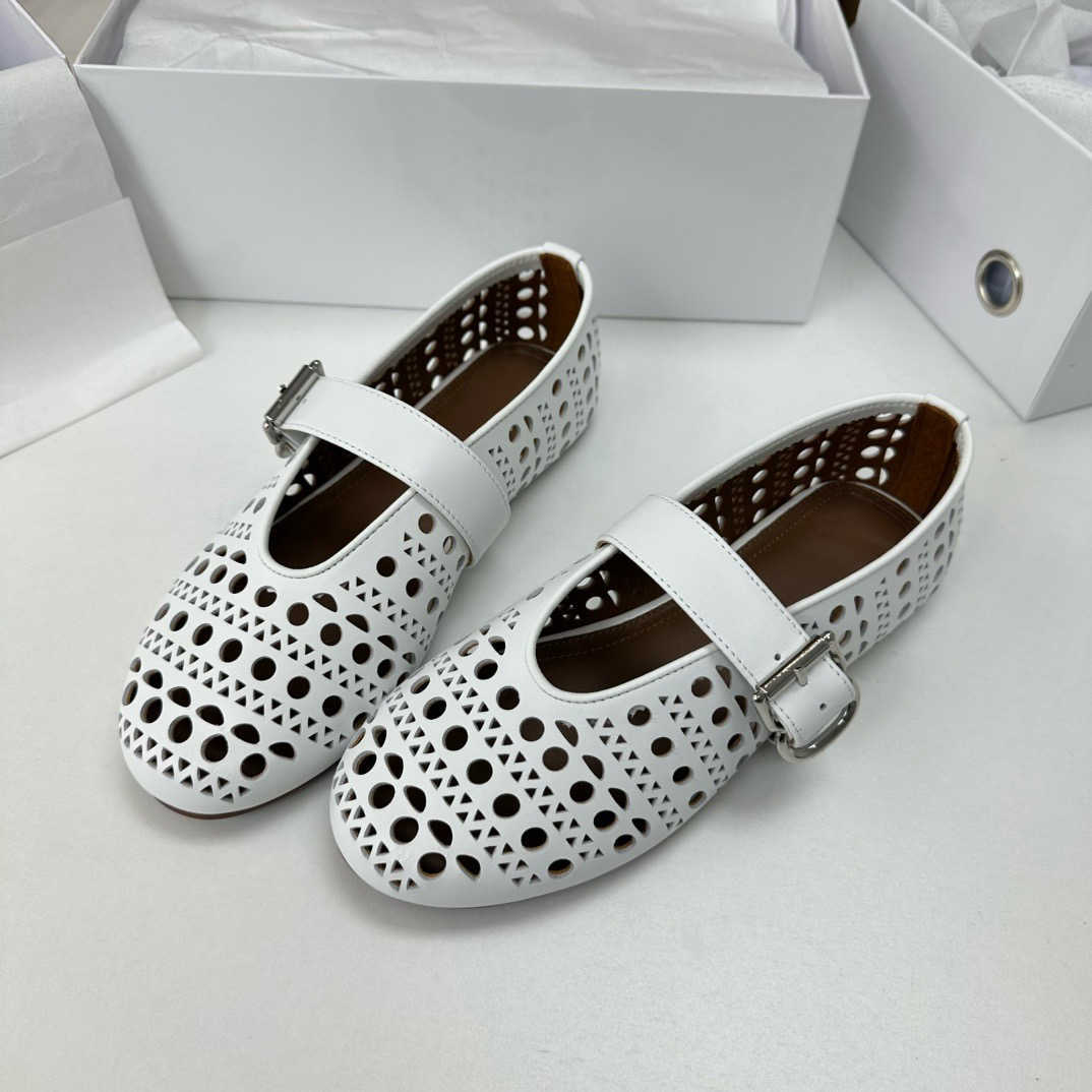 AL 같은 스타일의 여성용 발레 플랫 메리 제인 슈즈, 패셔너블한 메쉬 중공 망사 슈즈, 원 스트랩 샌들