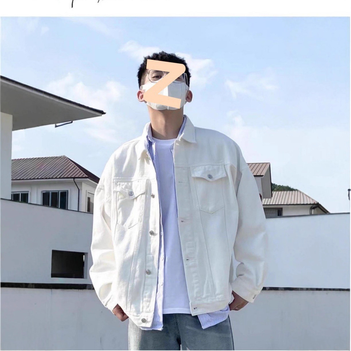 Herr retro cowboy jacka loose denim workwear jacka_voghion.com