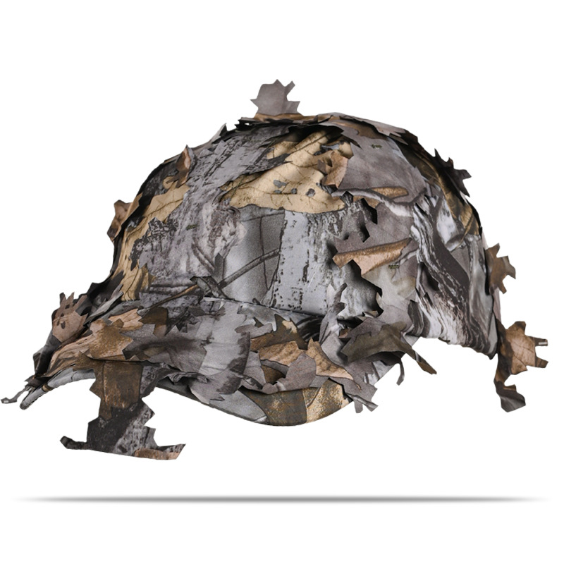 Hoja camuflaje sombrero penny cara completa máscara solar sombrero de montaña sombrero de pesca sombrero de camuflaje de verano sombrero de tropas especiales