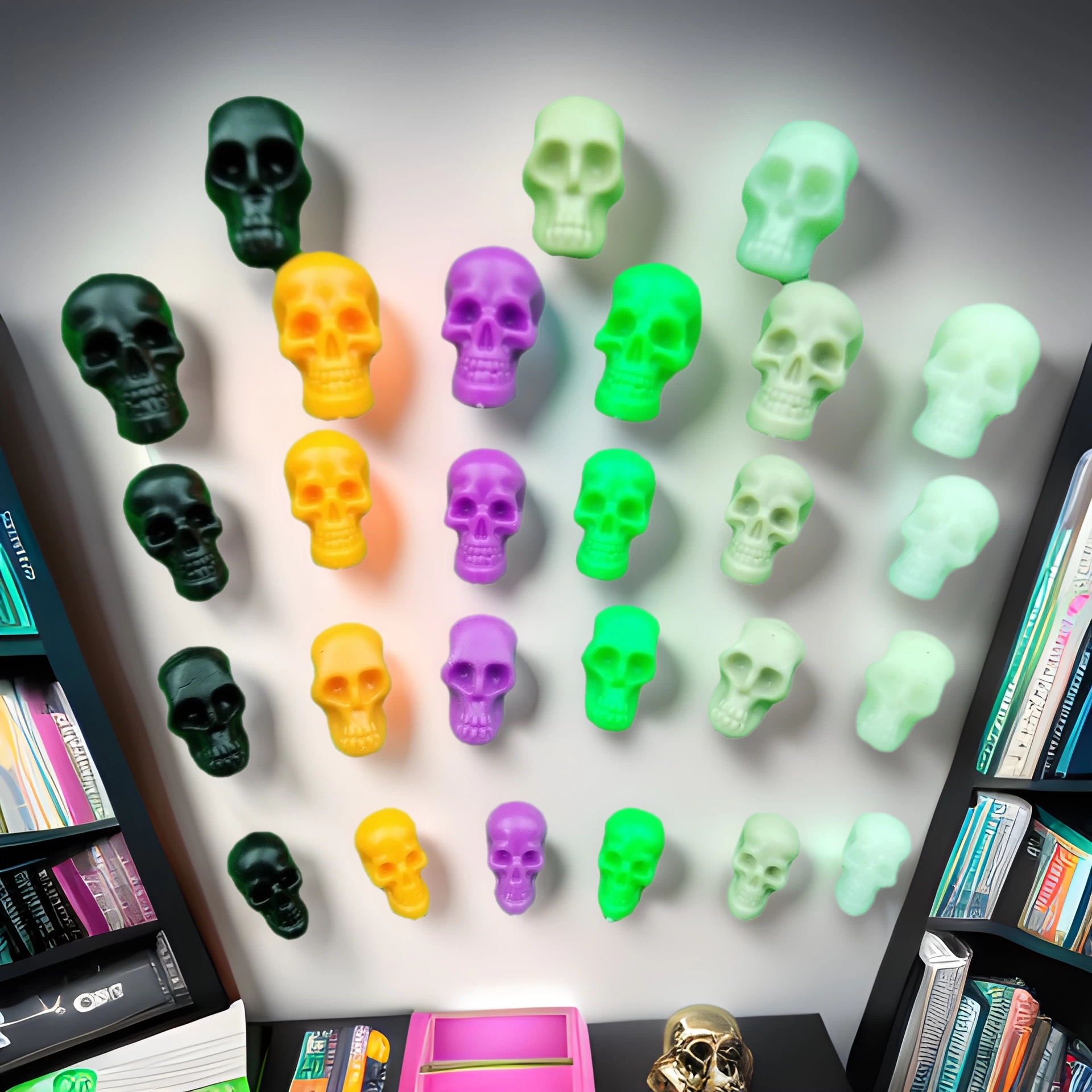 Пластиковый цвет черепа Поддельный череп Дом с привидениями на Хэллоуин Место ужасов Макет реквизита Несколько спецификаций