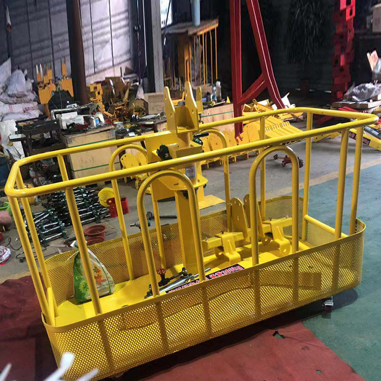 供应吊车吊篮 旋转吊筐 1.5米高空作业吊车顶筐 作业吊笼