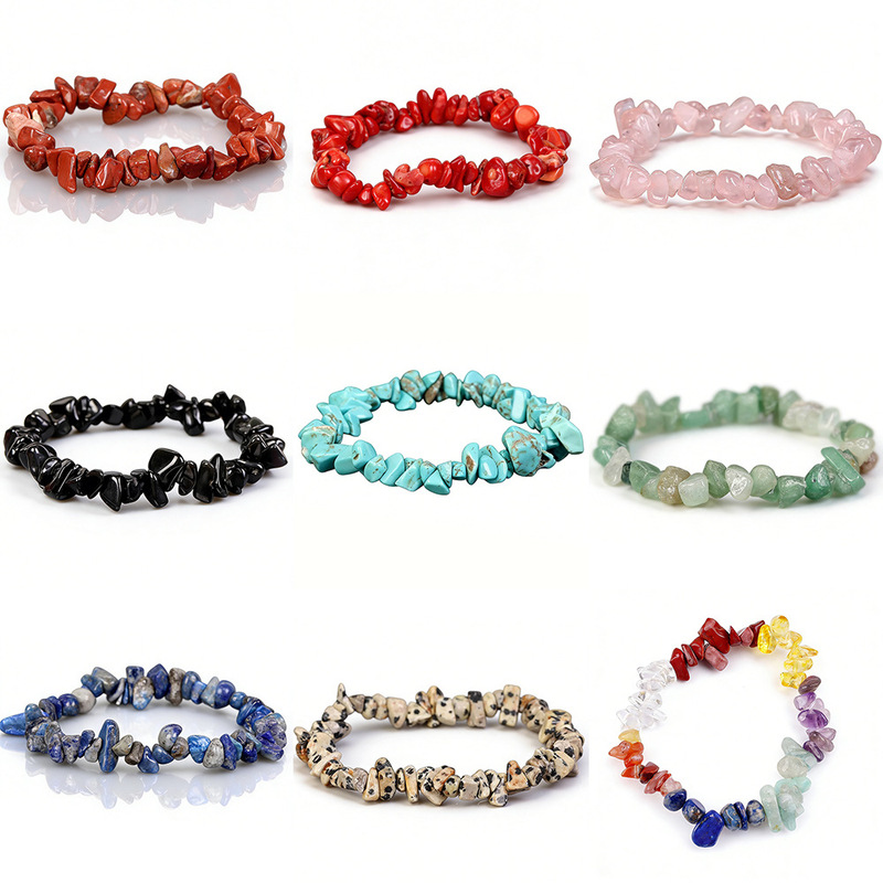 Trendy Cross-Border Hot-Selling Irregular Natural Stone Bracelet 5-8mm Artificial Beaded Elastic Cord Bracelet Wholesale Trendy Cross-Border Hot-Selling Irregular Natural Stone Bracelet 5-8mm Artificial Beaded Elastic Cord Bracelet Wholesale