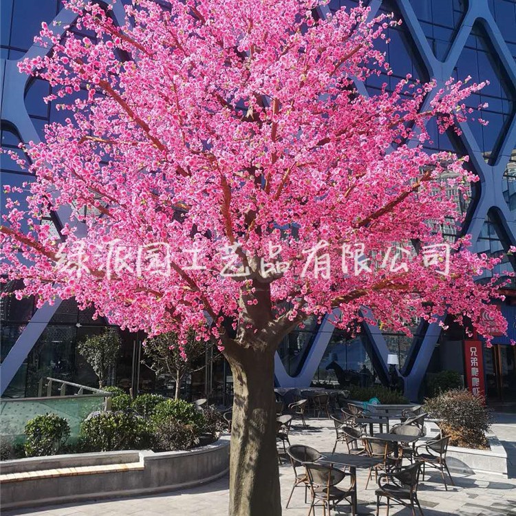 仿真桃花许愿树 酒店商场宾馆摆放布置祈福树许愿树人造桃花树