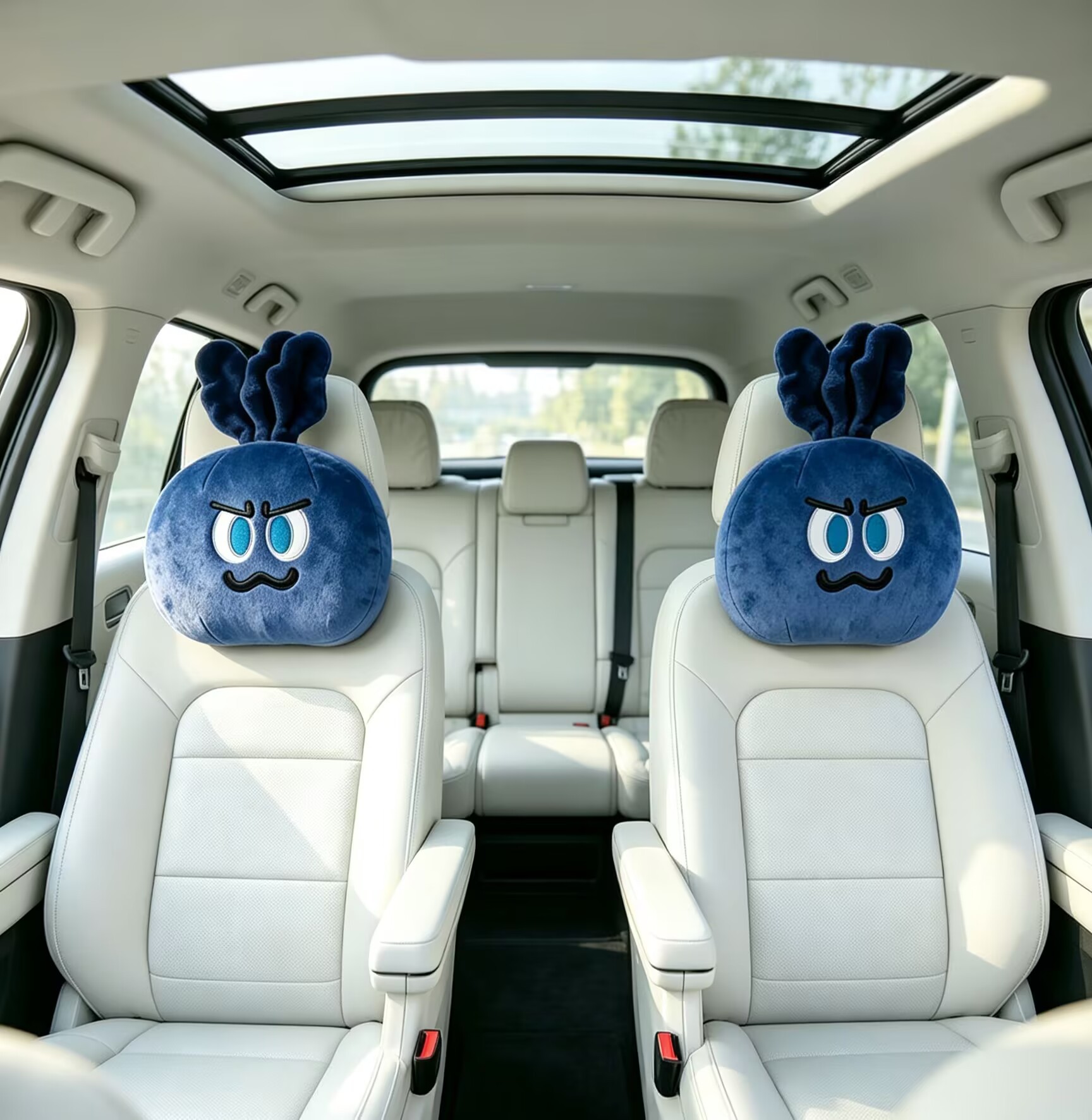 Car headrest cartoon plush toy, Mayday merchandise, cute decorative pillow, car headrest and neck pillow