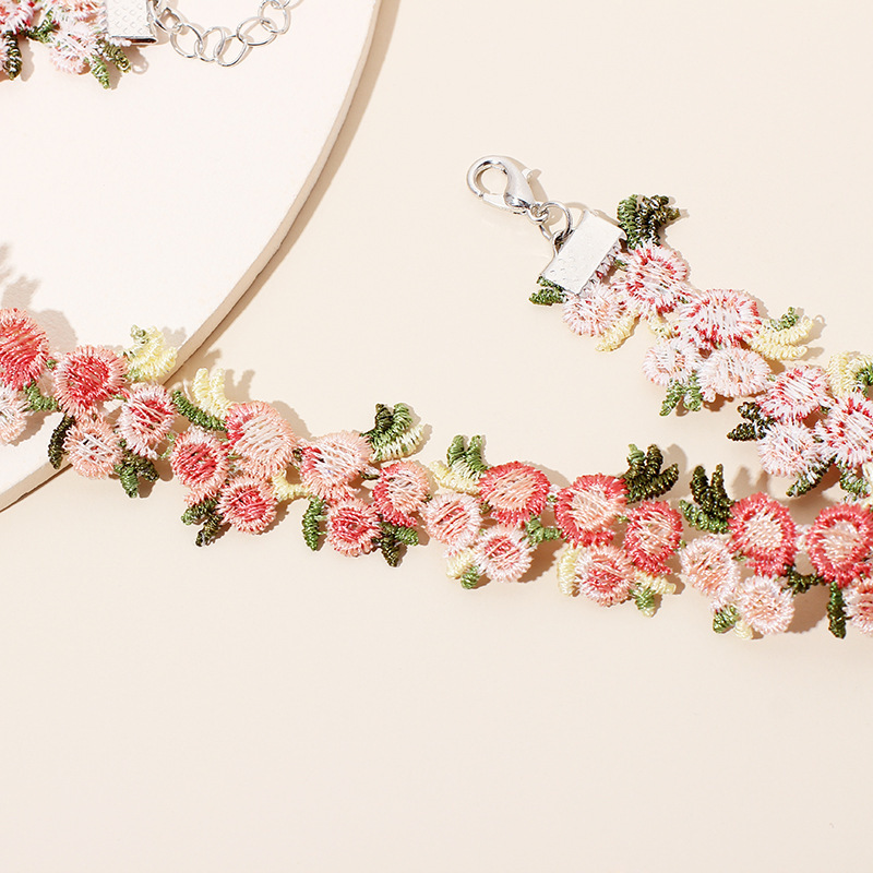Pastoral Flower Alloy Choker Wholesale display picture 4