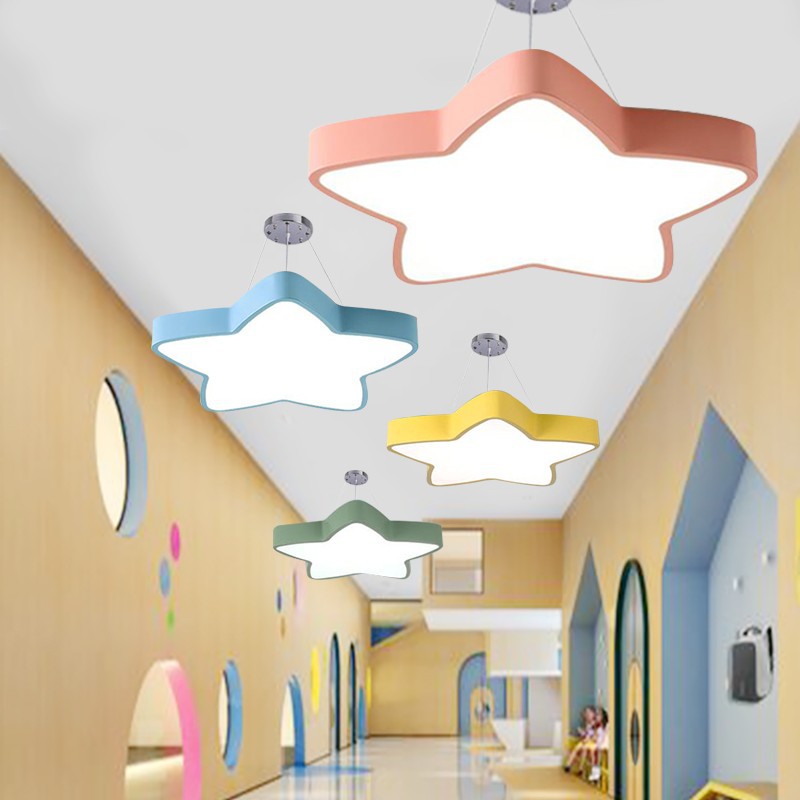 Creative Kindergarten Five-Pointed Star Lighting Training Institution Classroom Lights Children's Clothing Store Playground Cartoon Chandeliers