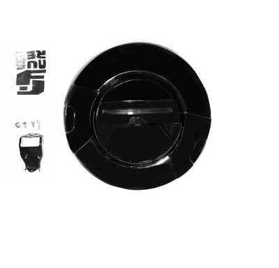 Spare wheel cover – Set of Modifications - spare-tire-rim-small-round-cover-black-with-letter-sticker