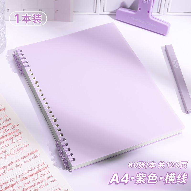 A4 horizontal line · 1 book [Purple] 120 pages in total
