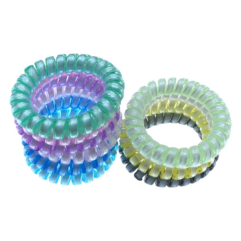 Luminoso gran pulsera de las mujeres corbata de pelo línea telefónica banda de pelo banda de goma un yuan dos yuanes tienda accesorios para el cabello accesorios de la cabeza