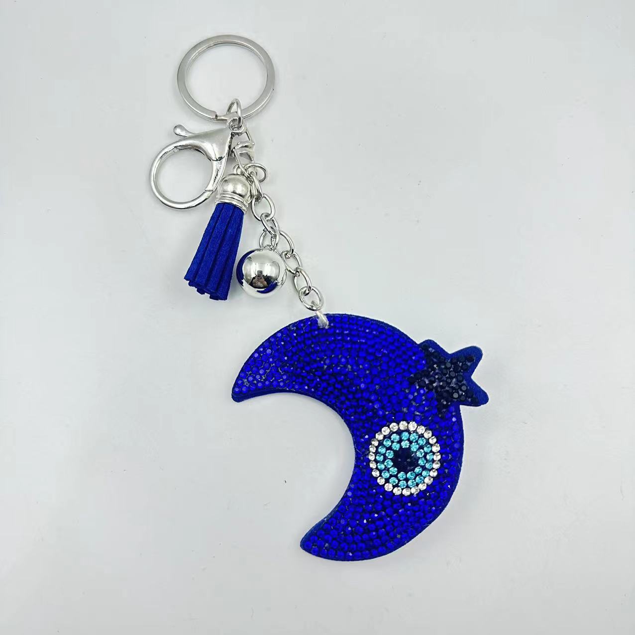 Transfronterizo diamante ojo ojo del diablo llavero colgante bolso bordillo azul Farmati colgante ojo malvado