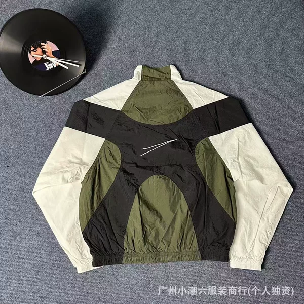 Nk Embroidered Spring and Autumn Jacket for Men and Women, Japanese Style Patchwork Thin Loose Casual Jacket, Korean Version Versatile Sports Top