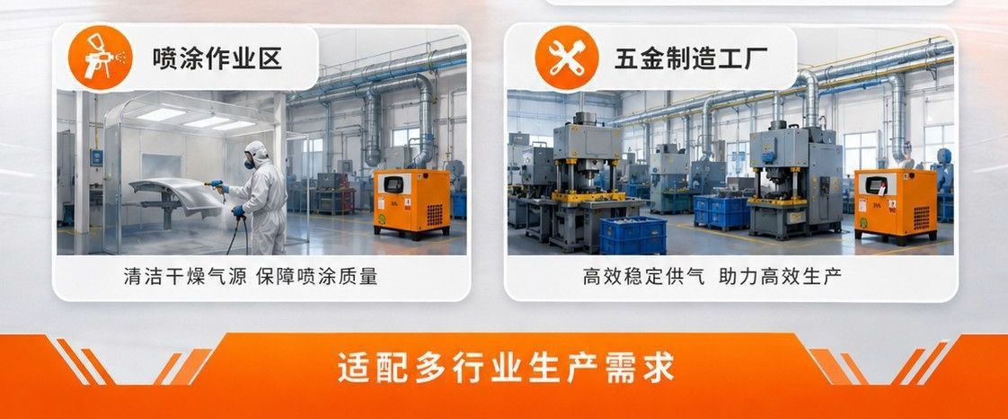 Screw-type air compressor with permanent magnet variable frequency 380V 7.5kW air compressor, air supply equipment supplied directly by the manufacturer