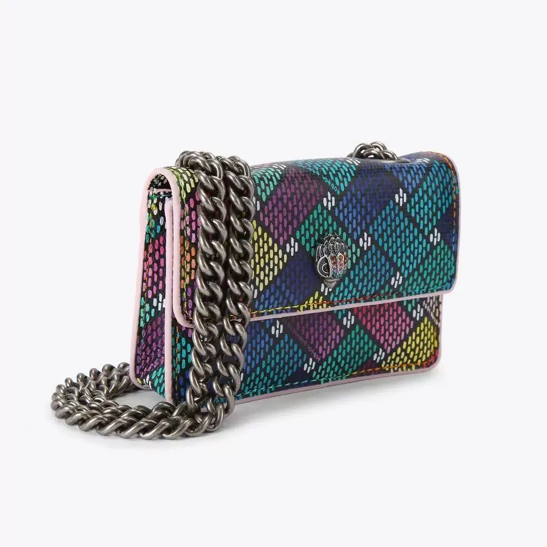 Курт головa? Wait: The input: "Kurt Eagle Head Bag Mini Bag Geiger Embroidered Line Colorful Block Glossy Card Bag One-Shoulder Crossbody Chain"