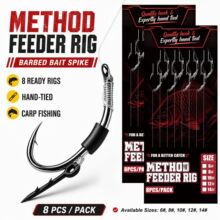 欧鲤钓带饵针子线仕挂 Method Feeder 饵笼专用成品子线钩反底钓