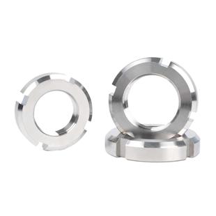 304 stainless steel slotted round nut DIN981 bearing locking non-return nut GB and cap fine teeth * 0.75*1