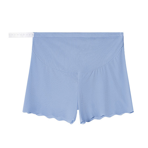 Pregnant women's ice silk safety pants, non-revealing summer thin adjustable plus-size outerwear loose base shorts