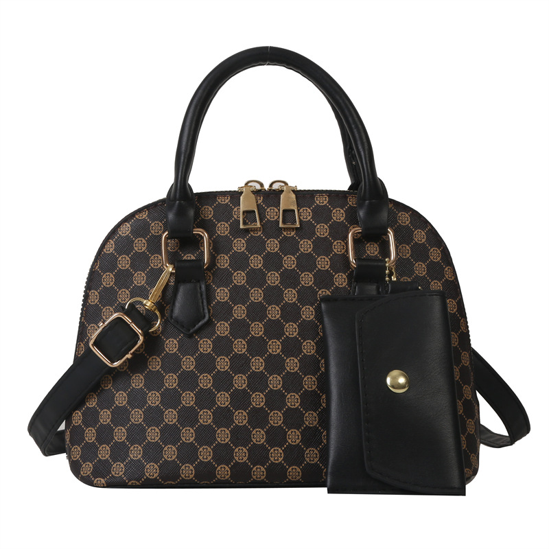 Bolso Tipo Concha Estampado de PU con Cremallera para Uso Diario