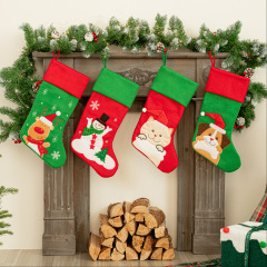 クリスマスクロスボーダー新製品クリスマスペット雪だるま靴下装飾クリスマスツリーペンダントクリスマス雪だるまヘラジカ靴下