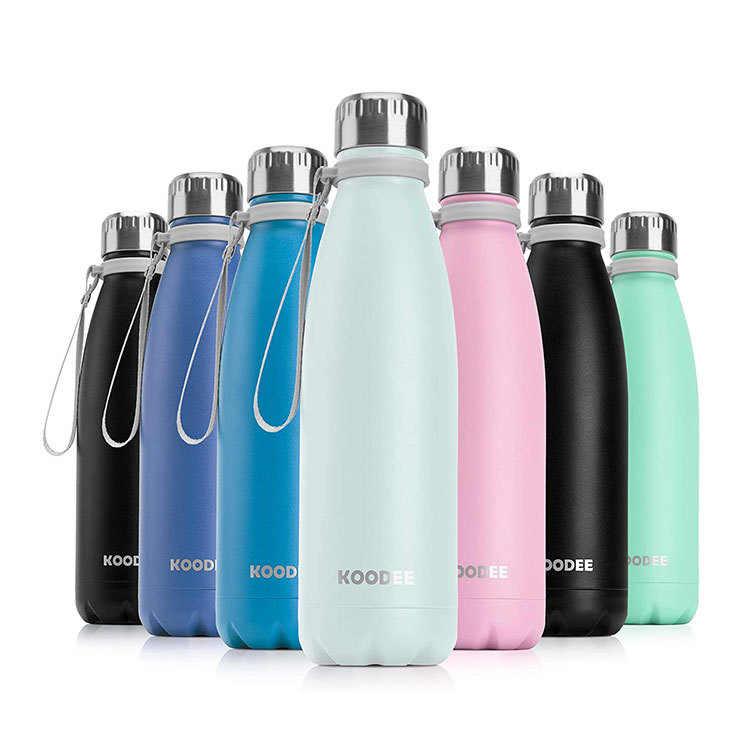 厂家定制不锈钢保温杯可乐瓶不含BPA便携双层304运动水壶真空水瓶