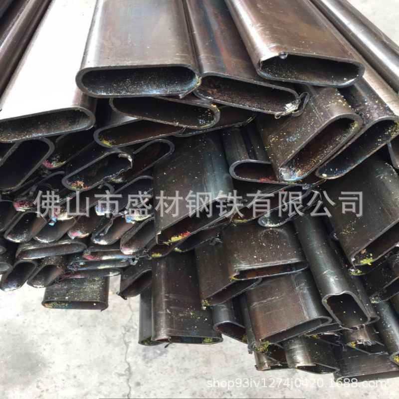 深圳平椭圆厂家批发平椭圆家具管 圆管 方管 椭圆钢管铁管