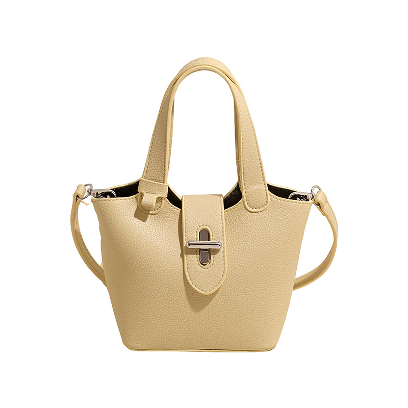 2026 nuevo estilo transfronterizo de alto valor exterior de moda de un solo hombro mochila de textura alta lichi patrón bolso de cubo de mano