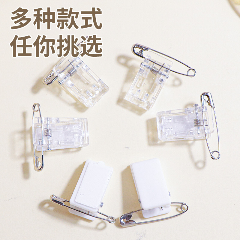 Clips de plástico acrílico accesorios de papelería clips transparentes pequeños carpetas de cinta adhesiva cuentas de mano clips PPdiy
